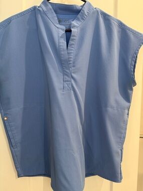 FIGS Sky Blue Sleeveless Medical Tunic
